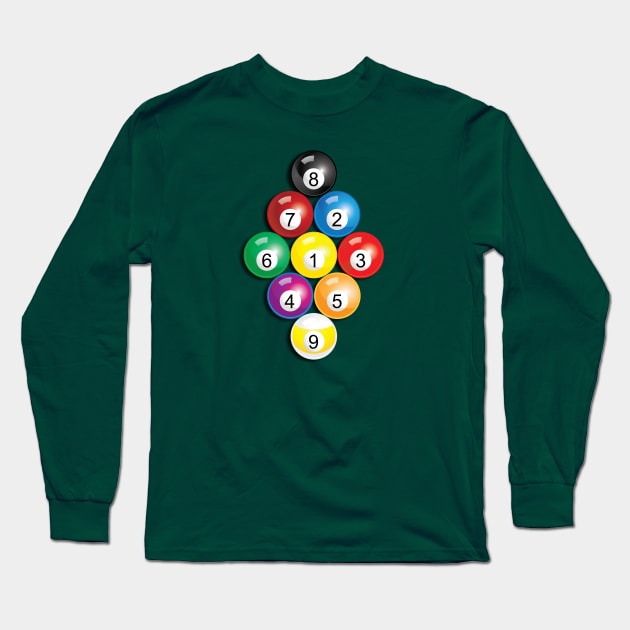 Nine Ball Long Sleeve T-Shirt by Grayson Design